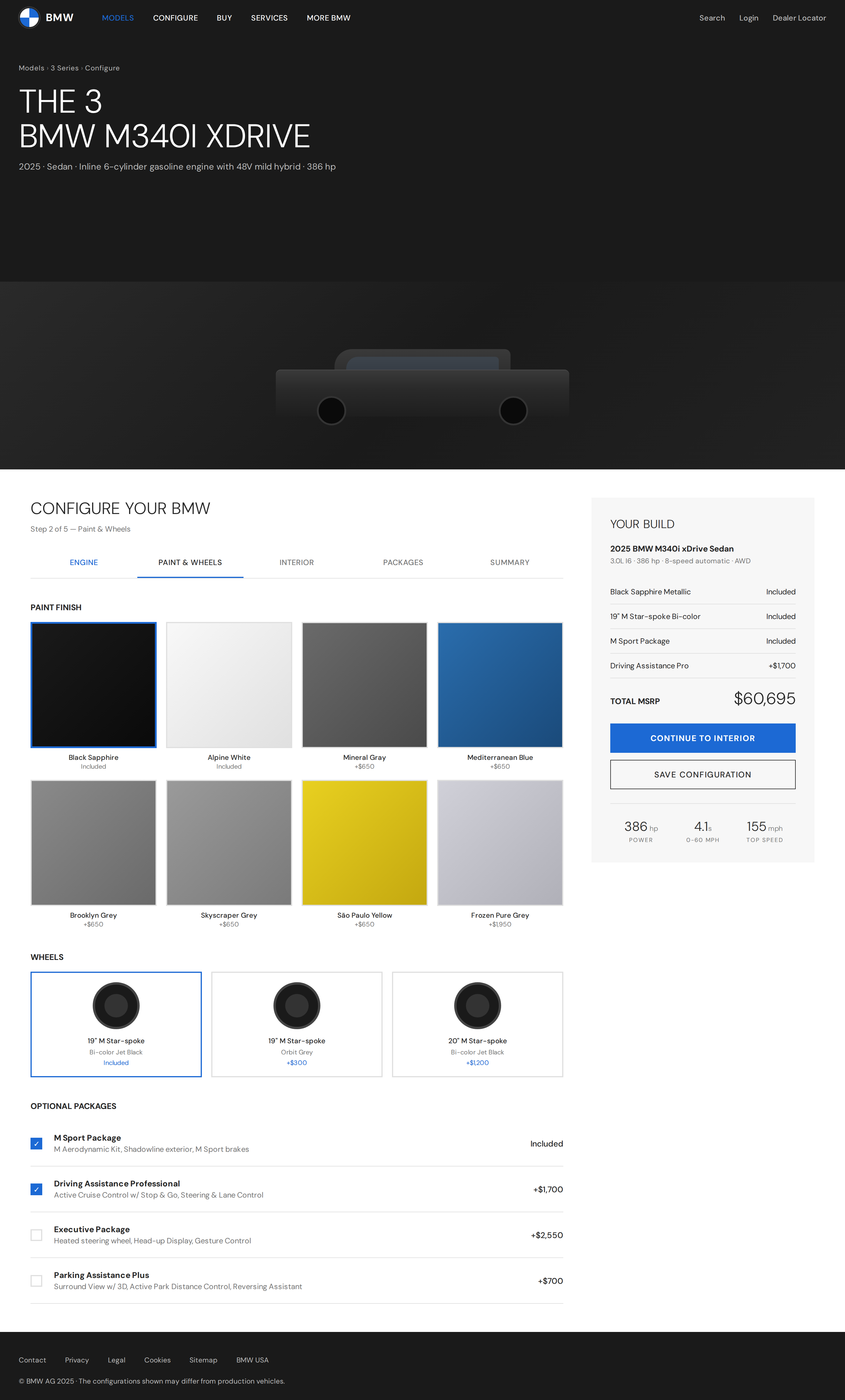 BMW Car configurator (3 Series) (desktop)