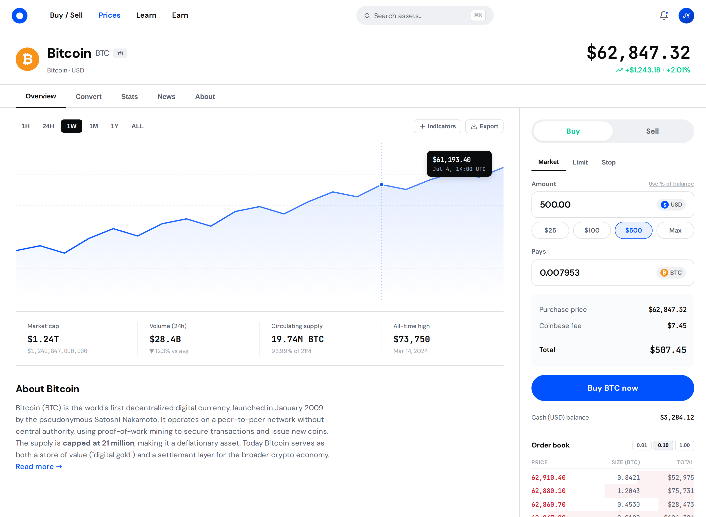 Coinbase Calibration study (desktop)