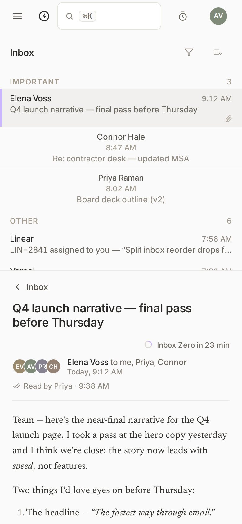 Superhuman Split inbox (split-inbox v2: 5.0 CALIBRATED desktop, mobile collapse added) (mobile)