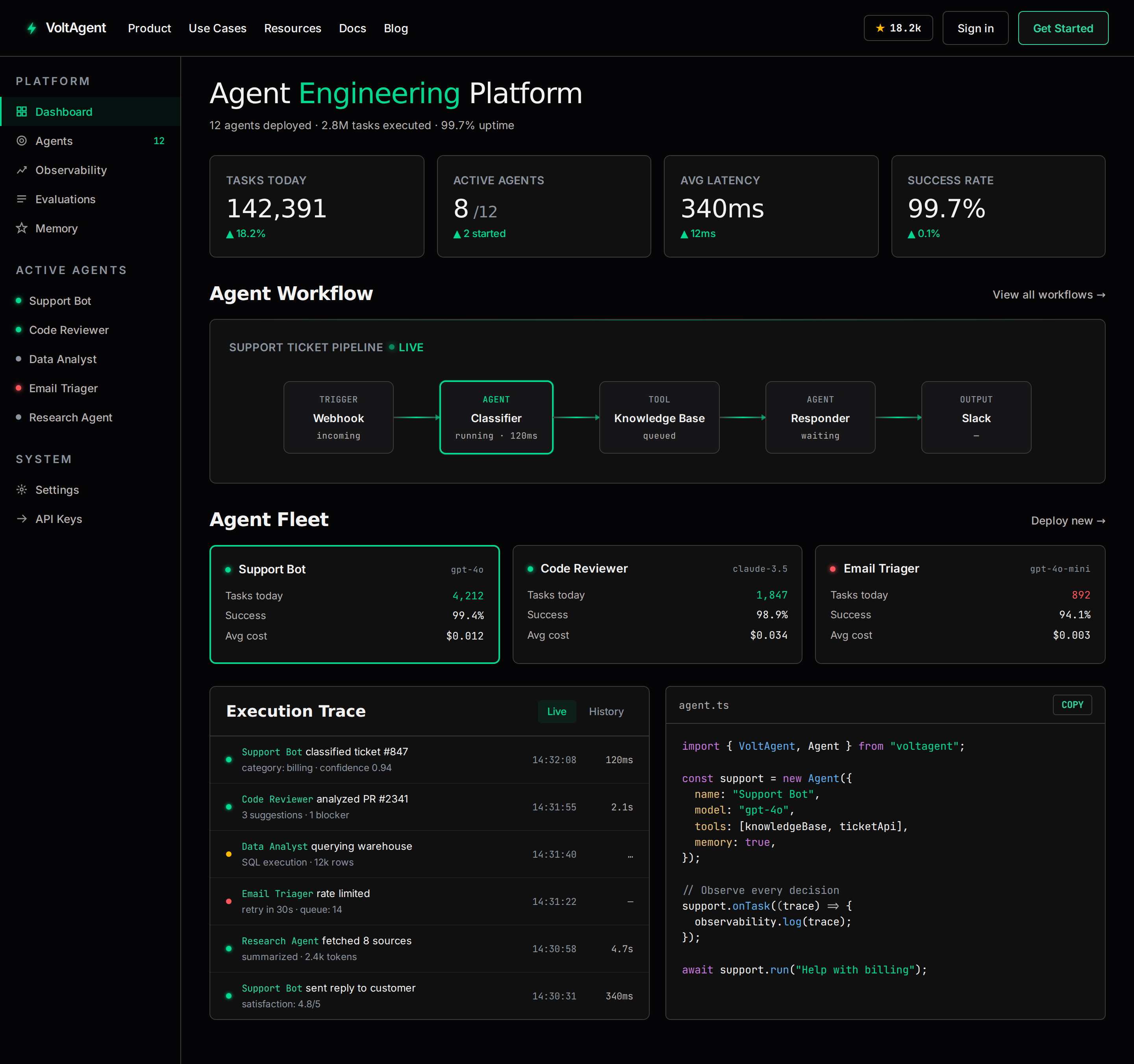 VoltAgent Agent engineering platform (desktop)